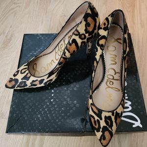 Nwob Sam Edelman Leopard Print Calf Hair Hazel Pump 7